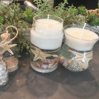 夏のジェルワックス2層キャンドル